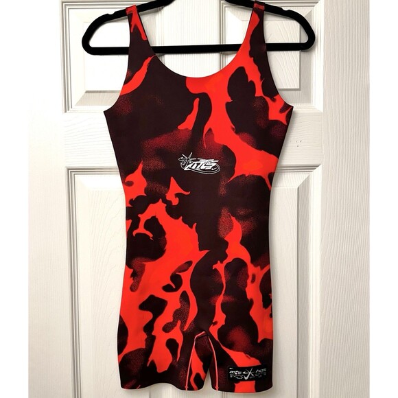 Nike Pants - Nike Women's Bodysuit Size XS  Megan Thee Stallion Athletic Red Flame Print
